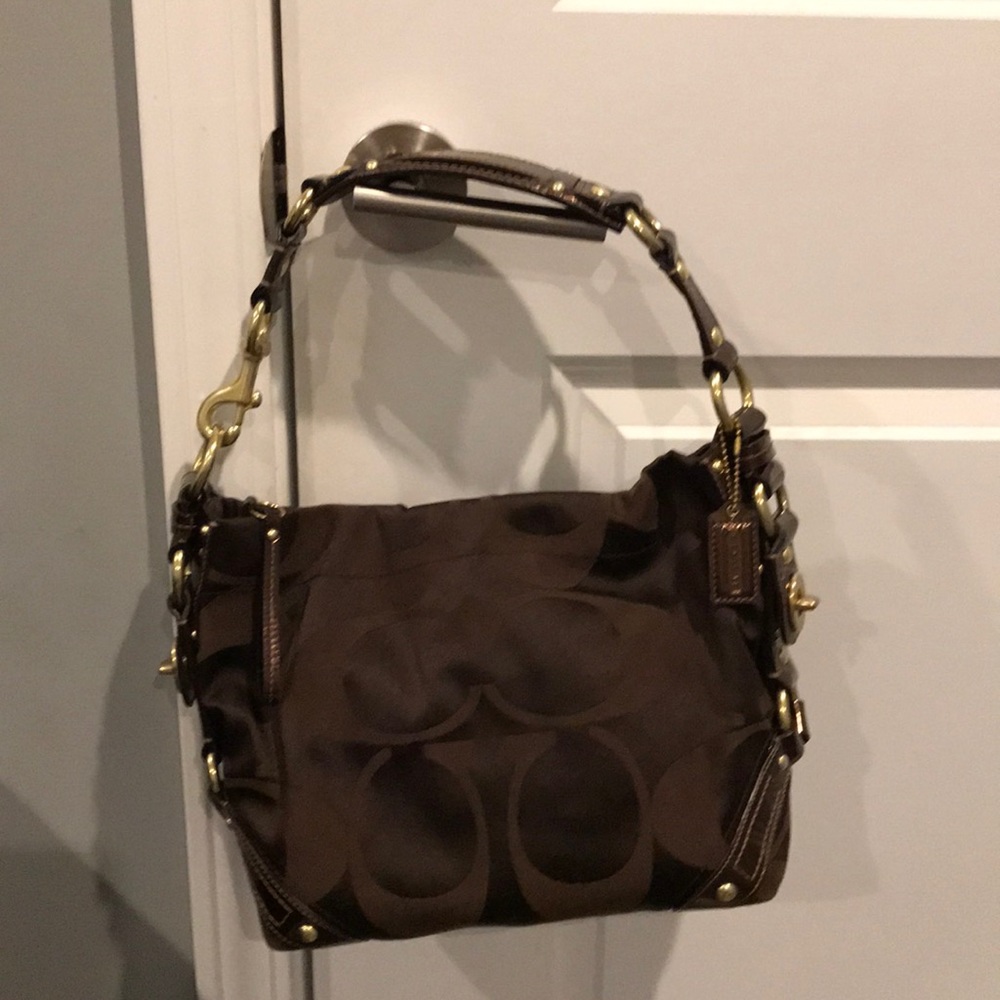 Brown coach bag